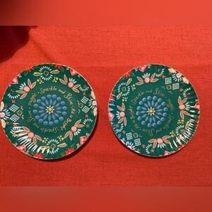 Set 2 - Anthro Making Spirits Bright Danielle Kroll Plates